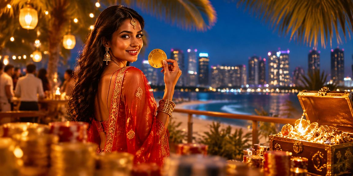 Indian female player dressed in saree betting on cricket at 720000
